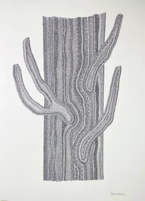 Sarah Vaaler Original Abstract Tree Drawing