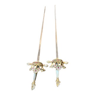 A Pair of Vintage Spanish Ceremonial Rapier-Style Swords! For Sale