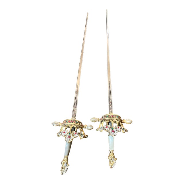 A Pair of Vintage Spanish Ceremonial Rapier-Style Swords! For Sale