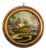 Lake Landscape, 18th Century, Oil Painting on Circular Panel, Framed For Sale