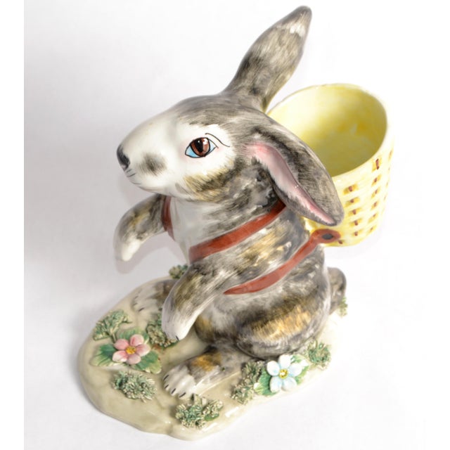Italian Collectible Handmade Rabbit Bunny Animal Ceramic Figurine Arts & Crafts For Sale - Image 14 of 14