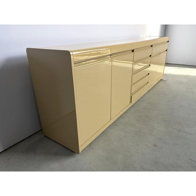 Vintage French Lacquered Sideboard, 1980s For Sale - Image 3 of 11