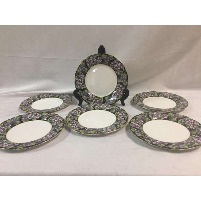 Royal Albert Provincial Flowers Porcelain Violets 18 Piece Dessert Set For Sale In Savannah - Image 6 of 11