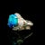 Early 21st Century 5.62 Carat Australian Black Opal Diamond Platinum Ballerina Ring, Size 6 For Sale - Image 5 of 5