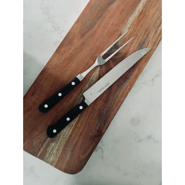Traditional Carving Knife Stainless Set by Solingen Germany Rostfrei Eisgehartet For Sale - Image 3 of 10