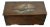 19th Century English Dovetail Box With Ship Painting and Secret Draw For Sale