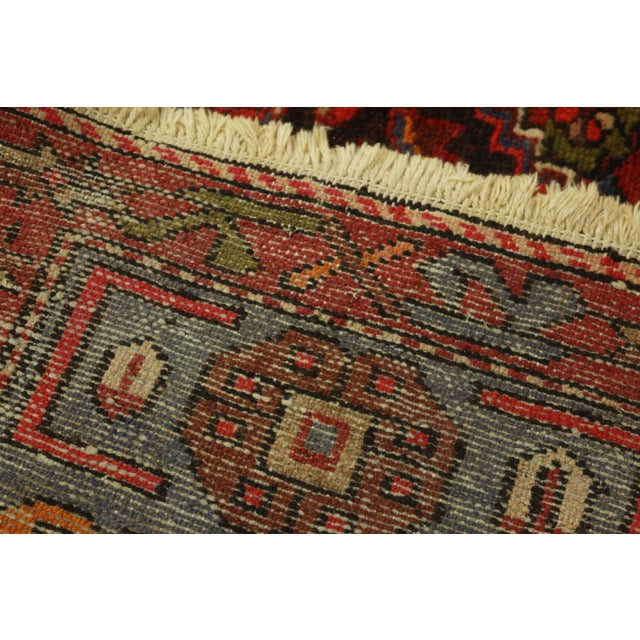 Hamadan Design Vintage Hand Knotted Approx. 4x8 Area Rug For Sale - Image 4 of 5