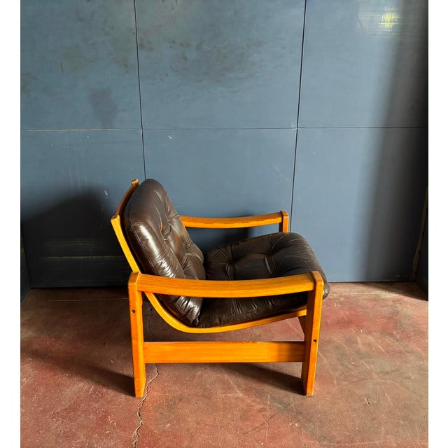 Vintage Scandinavian Lounge Chair by Yngve Ekström for Swedese, 1960s, in Good conditions. Designed 1960 to 1969 This...