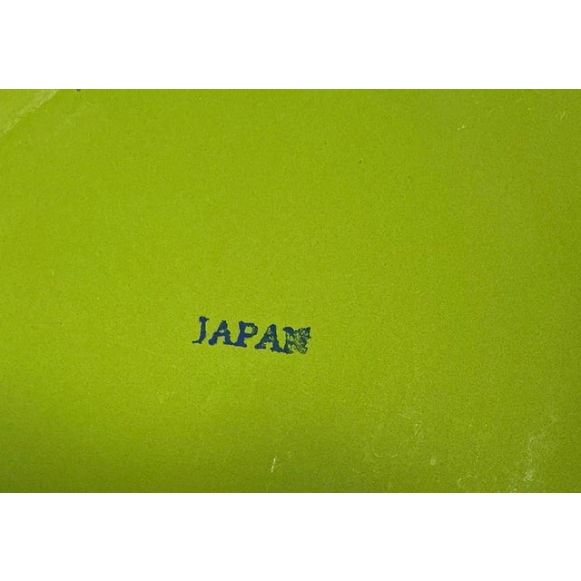 Vintage Enamel Teapot Kettle Avocado Green Made in Japan, C. 1950s-1970s For Sale - Image 11 of 12