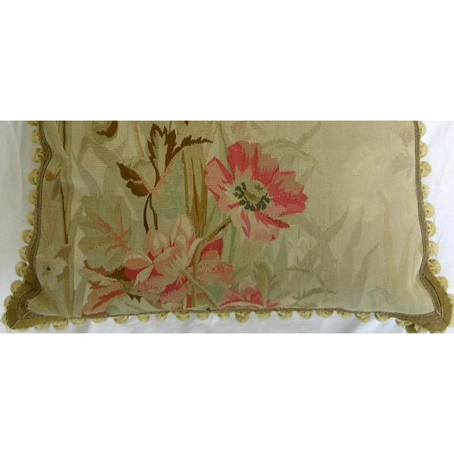 Ca. 1860 Antique French Aubusson Tapestry Pillow