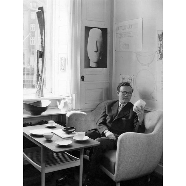 Modern Danish 46 Sofa in Dark Blue Velvet by Finn Juhl for Carl Brørup, 1940s For Sale - Image 18 of 18