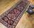 Black Vintage Persian Bakhtiari Wide Runner, Handwoven Wool, Floral Bouquet Design, Navy & Red, 4x13 For Sale - Image 8 of 17