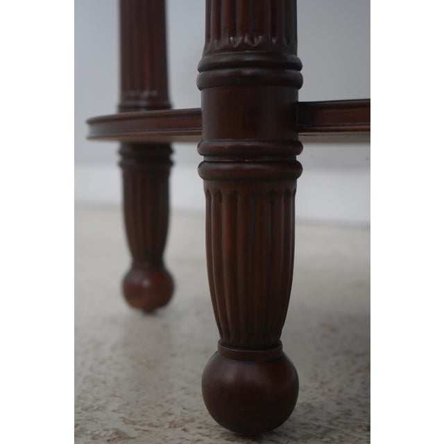 Harden Marble Top Cherry 1 Drawer Console Serving Table For Sale - Image 9 of 18