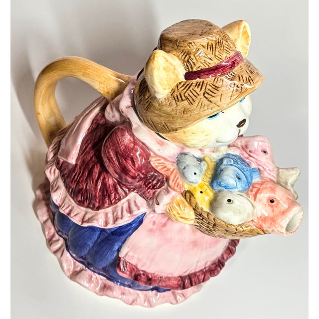 Fish Market Cat Teapot For Sale - Image 6 of 12