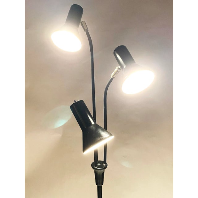 1950s MCM Gerald Thurston Triennale Floor Lamp for Lightolier in Black For Sale - Image 10 of 13