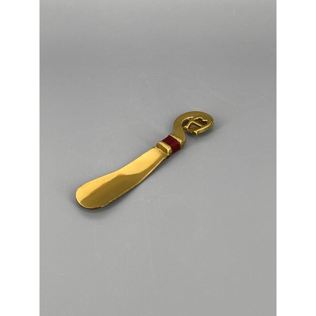 Modern Shoehorn and Brush in Brass by Etienne Aigner, 1970s, Set of 2 For Sale - Image 3 of 14