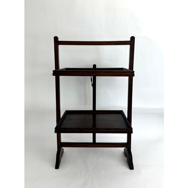 Antique Edwardian Folding Silent Butler or Cake Stand For Sale - Image 4 of 13