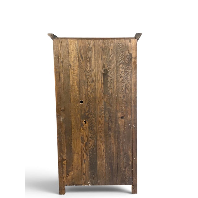 French Provincial 18th/19th Century Antique French Provincial Oak "Homme Debout" Cabinet For Sale - Image 3 of 14