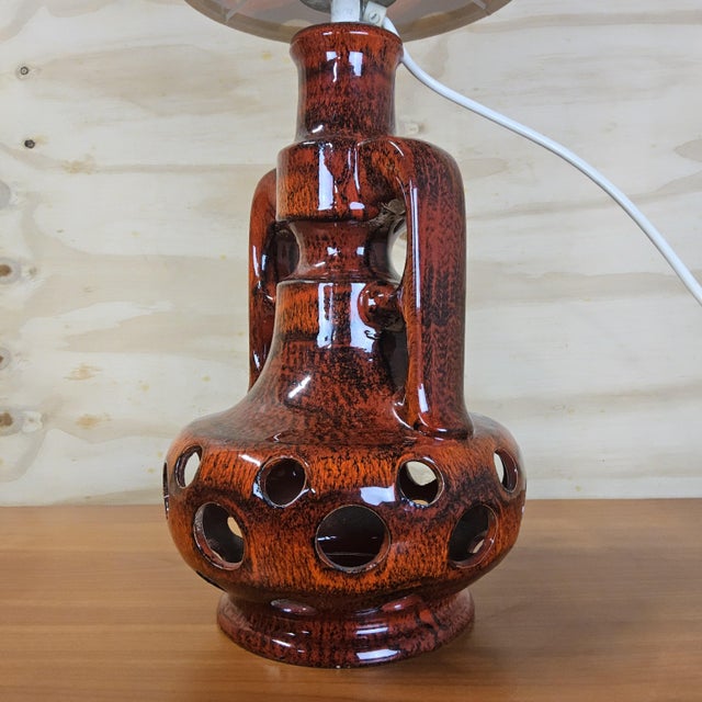 1970s Vintage Ceramic Table Lamp from Scheurich Keramik, 1970s For Sale - Image 5 of 18
