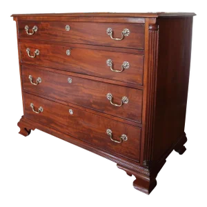 Philadelphia Chippendale Figured Mahogany Chest of Drawers