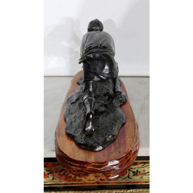 The Peasant Trapping the Bird Under His Hat, 20th-century, Bronze For Sale - Image 15 of 18