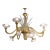 Contemporary Amber Murano Glass Chandelier For Sale
