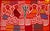 Panamanian Guna Animal Mola Textile, with four animals on red ground, wood frame. Image: 15.25" H x 23.5" W; frame: 27.75"...