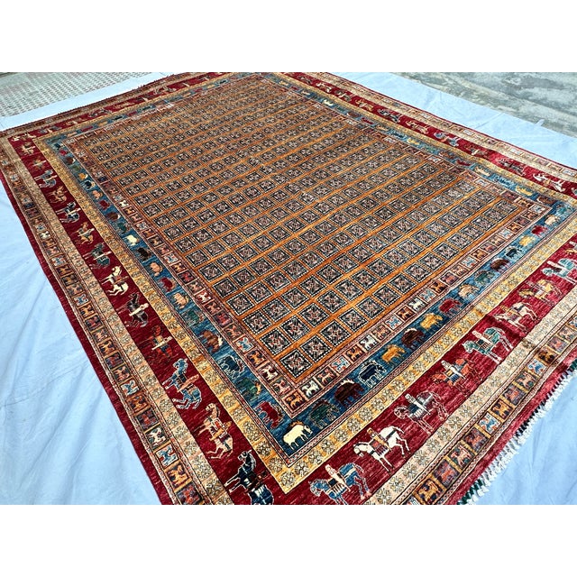 Islamic Hand-Knotted Afghan Sultanabad Chobi Wool Area Rug - 8'11" X 12'0" For Sale - Image 3 of 13