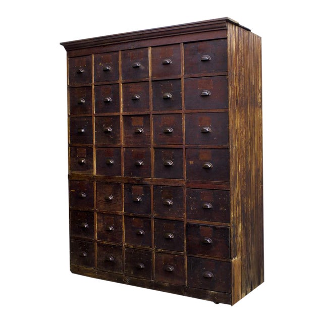 Massive Antique Multi Drawer Storage Cabinet C 1890s Chairish