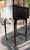 Elegant and distinctive, this antique mahogany leaf table server has been finished in a rich black lacquer paint in...