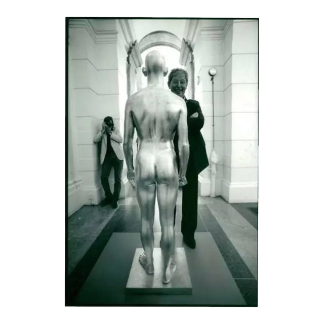 1990 Golden Man and Sculptor Leonard McComb the Tate Gallery For Sale