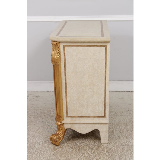 Neoclassical Tessallated Stone Top French Provincial Commode Dresser For Sale - Image 15 of 18