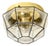 Vintage Glass Ceiling Lamp in Octagon Shape from Limburg, 1970s For Sale