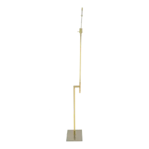 Solid Brass Chrome Rectangle Base Adjustable Mid Century Modern Floor Lamp