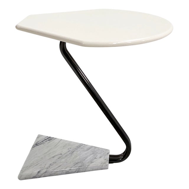 La Palma Side Table with Marble Base, 1980s For Sale