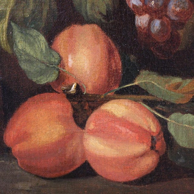 Italian Artist, Still Life with Fruit, 1670, Oil on Canvas, Framed For Sale - Image 15 of 16