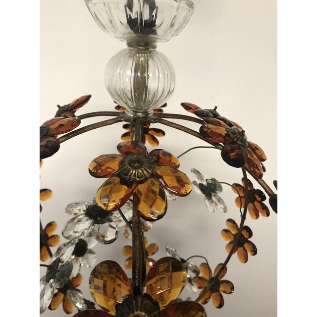 Vintage Pendant with Amber and Transparent Crystals For Sale - Image 14 of 18
