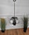 White Space Age Italian Metal Glass Balls Pendant Suspension Hanging Light, 1960s For Sale - Image 8 of 9
