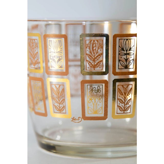 Gold Vintage Hazel Atlas Lotus Autumnal Ice Bowl Bucket For Sale - Image 8 of 13