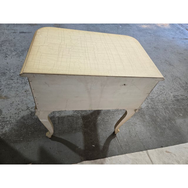 Pair of Vintage Louis XV Style French Provincial Crackle Finish Nightstands For Sale - Image 11 of 11