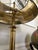 Vintage French Empire-Style Brass Column Table Lamp With Black Stone Base For Sale - Image 11 of 13