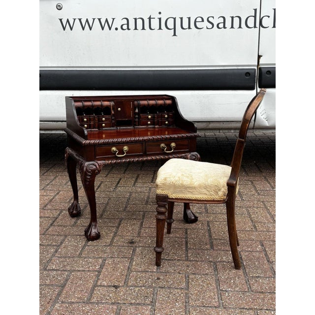 Small Salesman Sample Desk and Chair with Secret Drawers, Set of 2 For Sale - Image 3 of 18