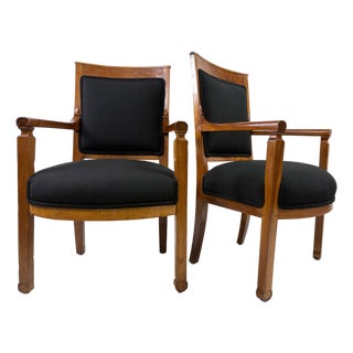 Antique Scandinavian Biedermeier Armchairs/a Pair For Sale