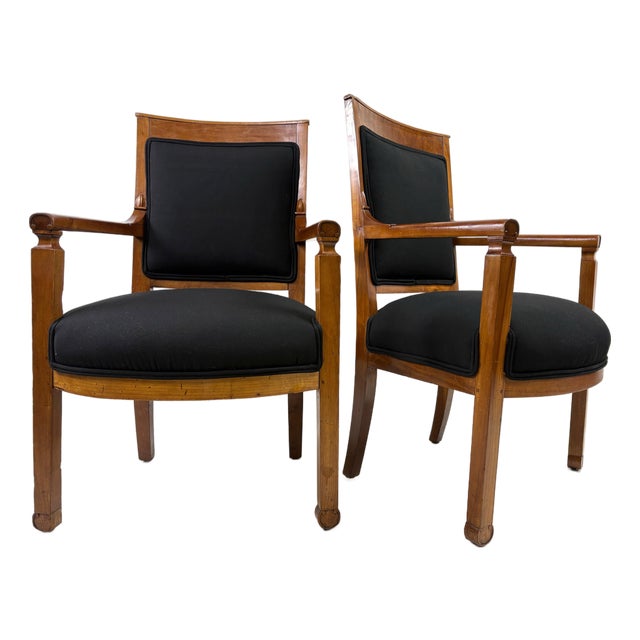 Antique Scandinavian Biedermeier Armchairs/a Pair For Sale