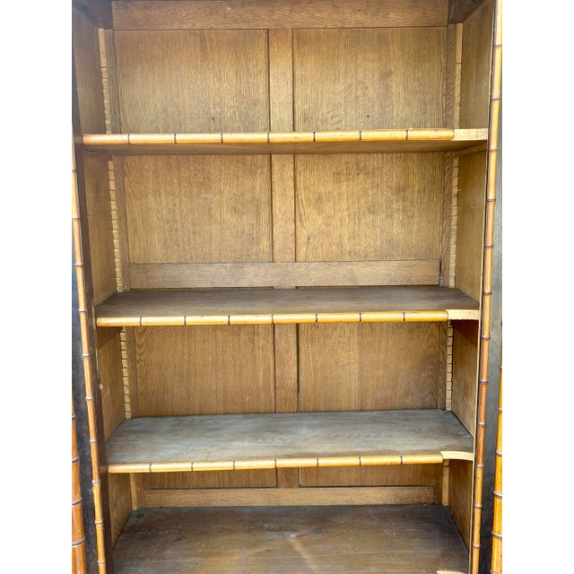 Ornamental & Decorative Materials Regency-Style Faux Bamboo Étagère With Inlay and Drawer, 1880’s For Sale - Image 7 of 8