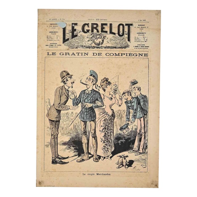 Le Gratin de Compiegne, Original Lithograph, 1885 For Sale