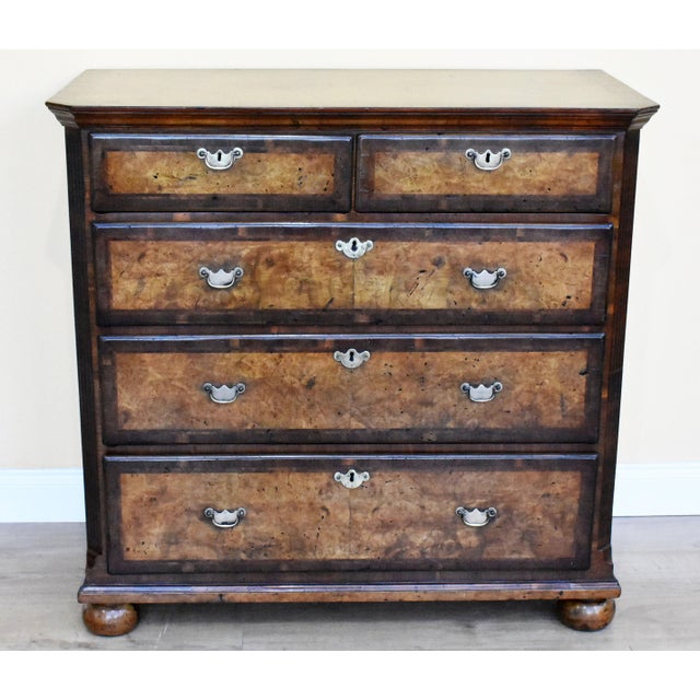 For sale is a good quality George III burr walnut chest of drawers. The top of the chest has walnut banding as well as...