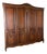 Vintage French Louis XVI Style Carved Oak 4-Door Wardrobe For Sale