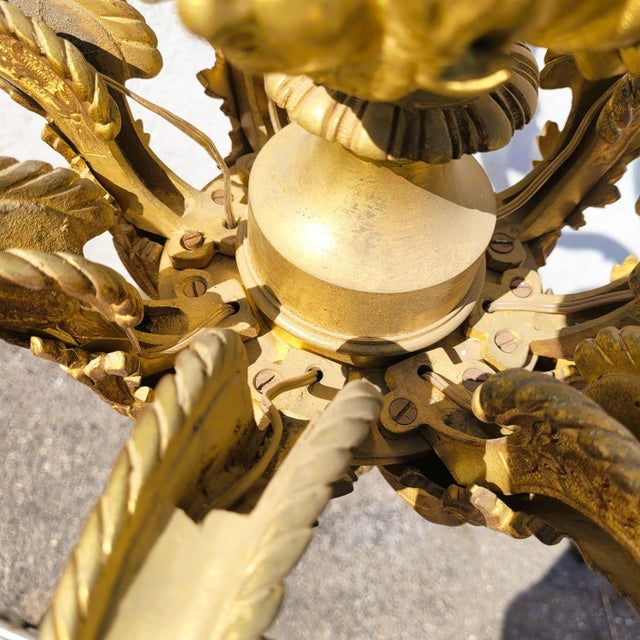 20th Century Mazarin Bronze Chandelier For Sale - Image 12 of 15