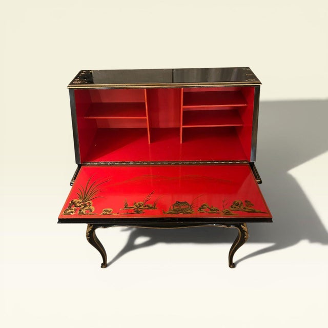 1920s Antique Chippendale Secretary, 1920s For Sale - Image 5 of 8